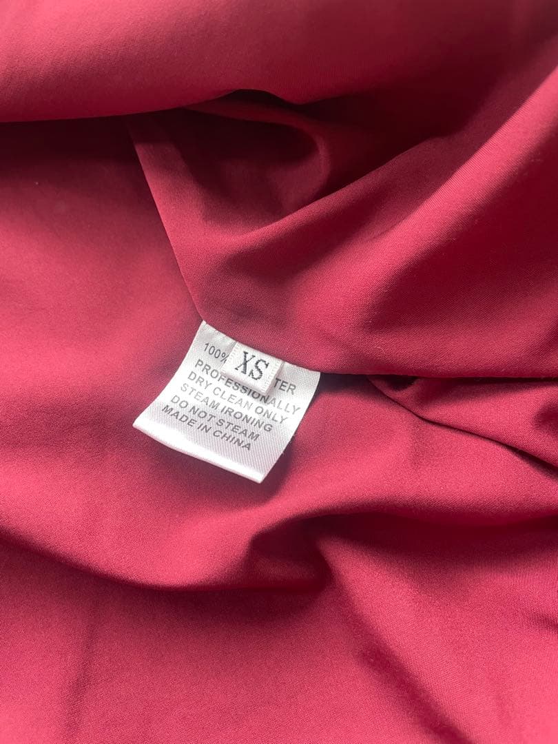 ERUKEI]レッド・ツイード・フリンジAライン膝丈ミニドレスワンピース黒木麗奈