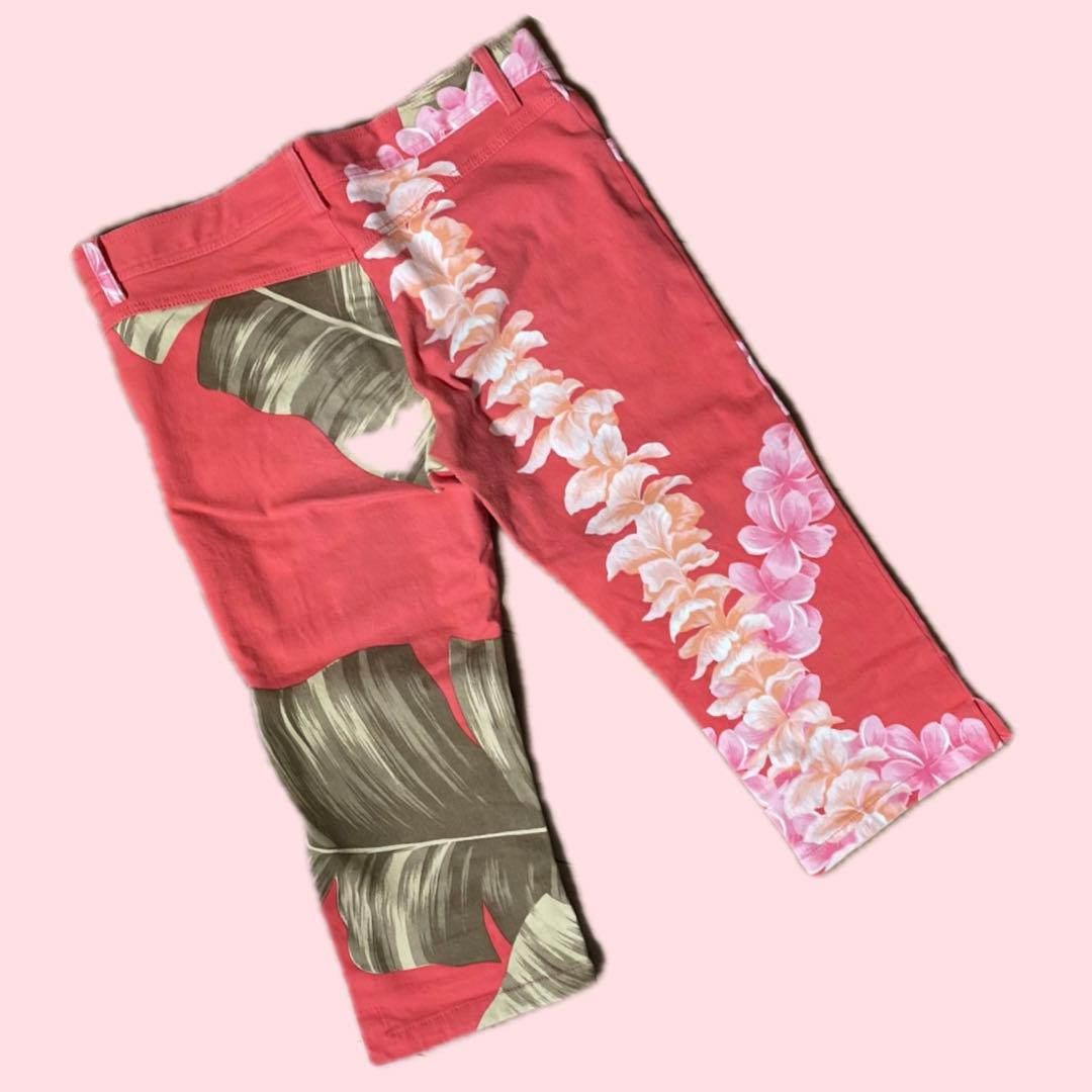 稀少！激レア！ALBA ROSA フラワープリントサブリナパンツ 2