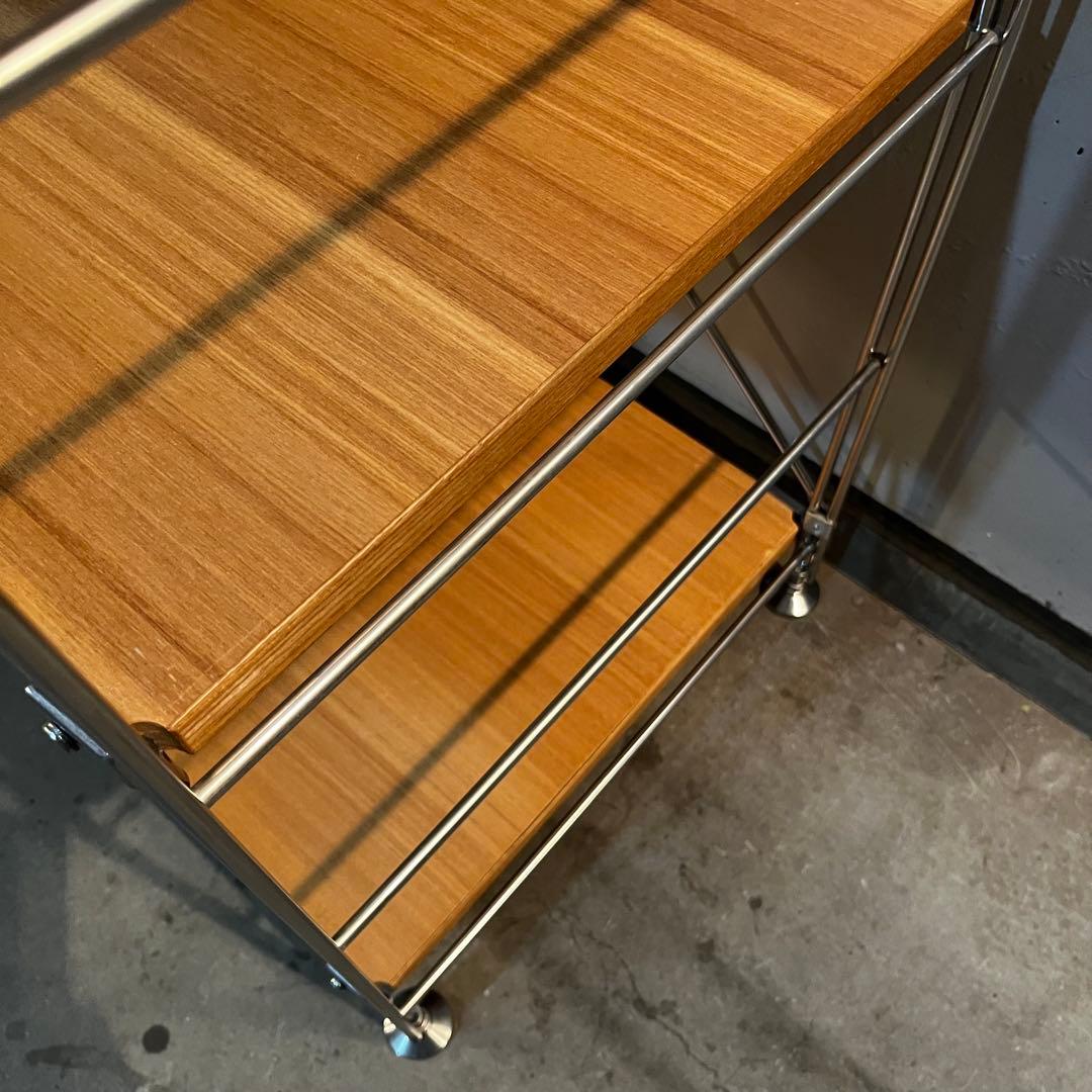 ゆりん★無印 ステンレスユニットシェルフ・タモ材棚セット・棚板６枚