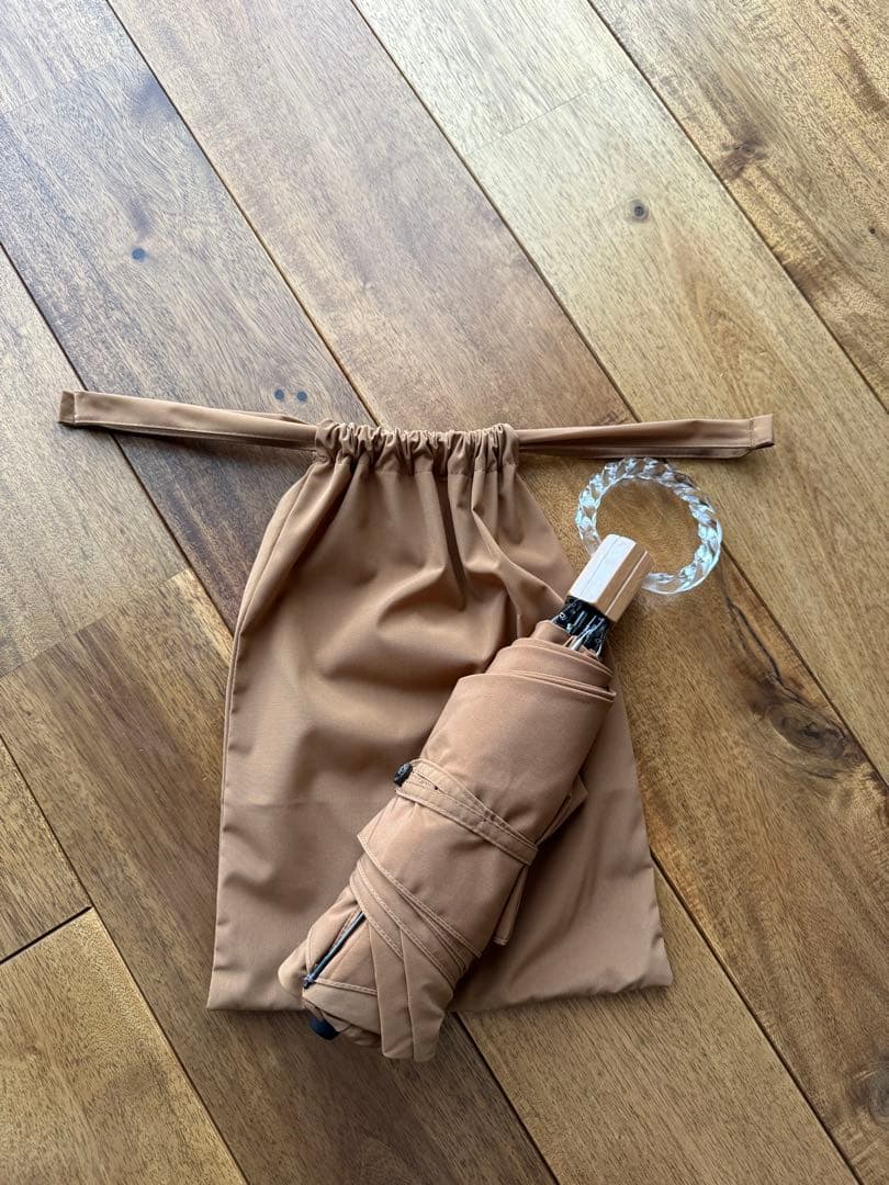 大森商店　折り畳み　日傘　キャメル