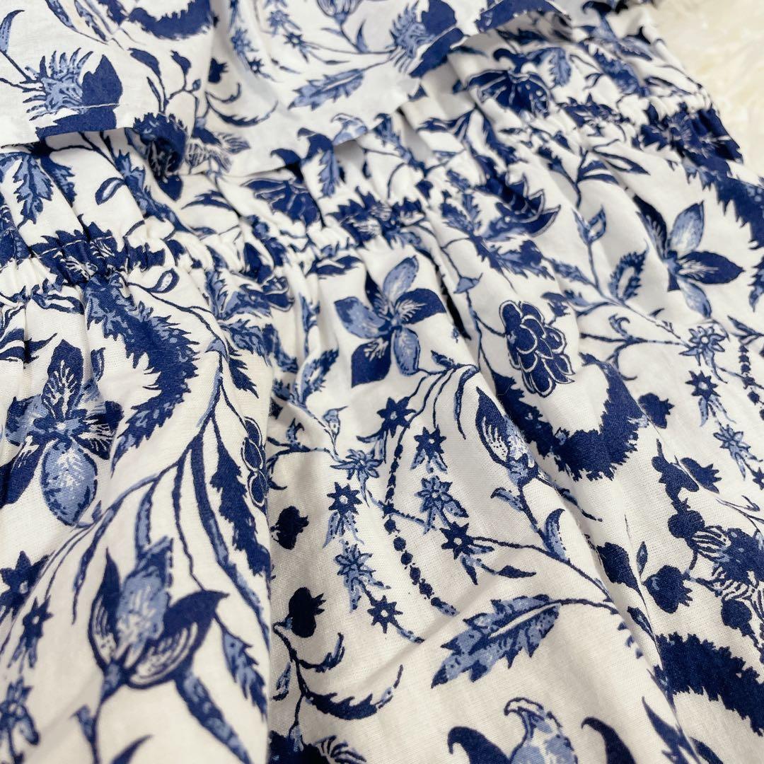 美品　マリハ　マキシ丈　ポタニカル　花柄　ワルツのドレス　ワンピース　春夏