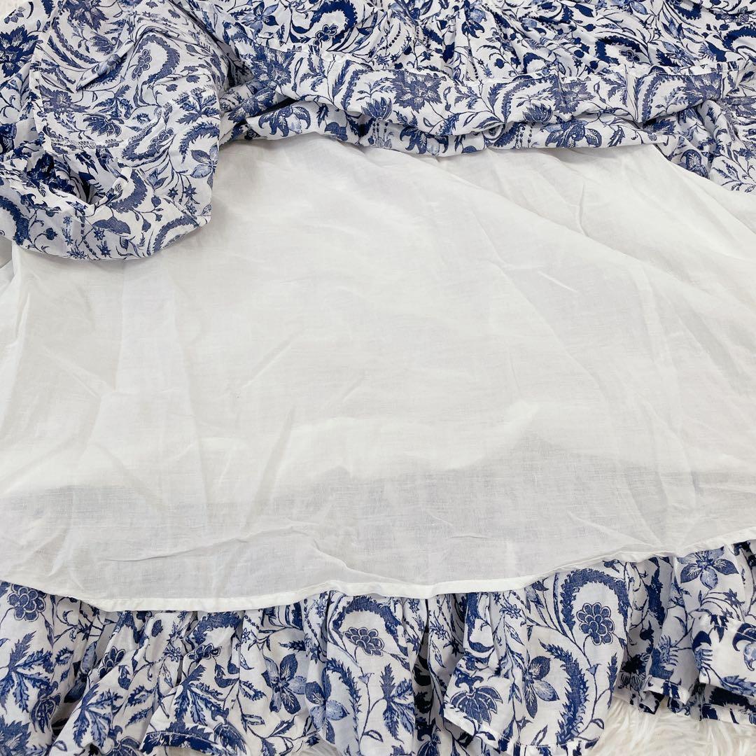 美品　マリハ　マキシ丈　ポタニカル　花柄　ワルツのドレス　ワンピース　春夏