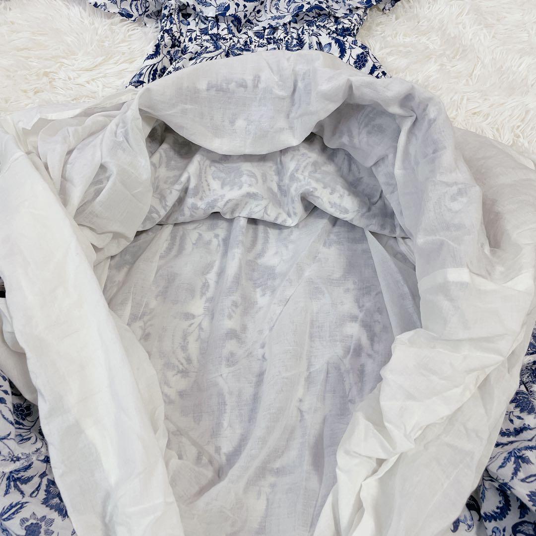 美品　マリハ　マキシ丈　ポタニカル　花柄　ワルツのドレス　ワンピース　春夏