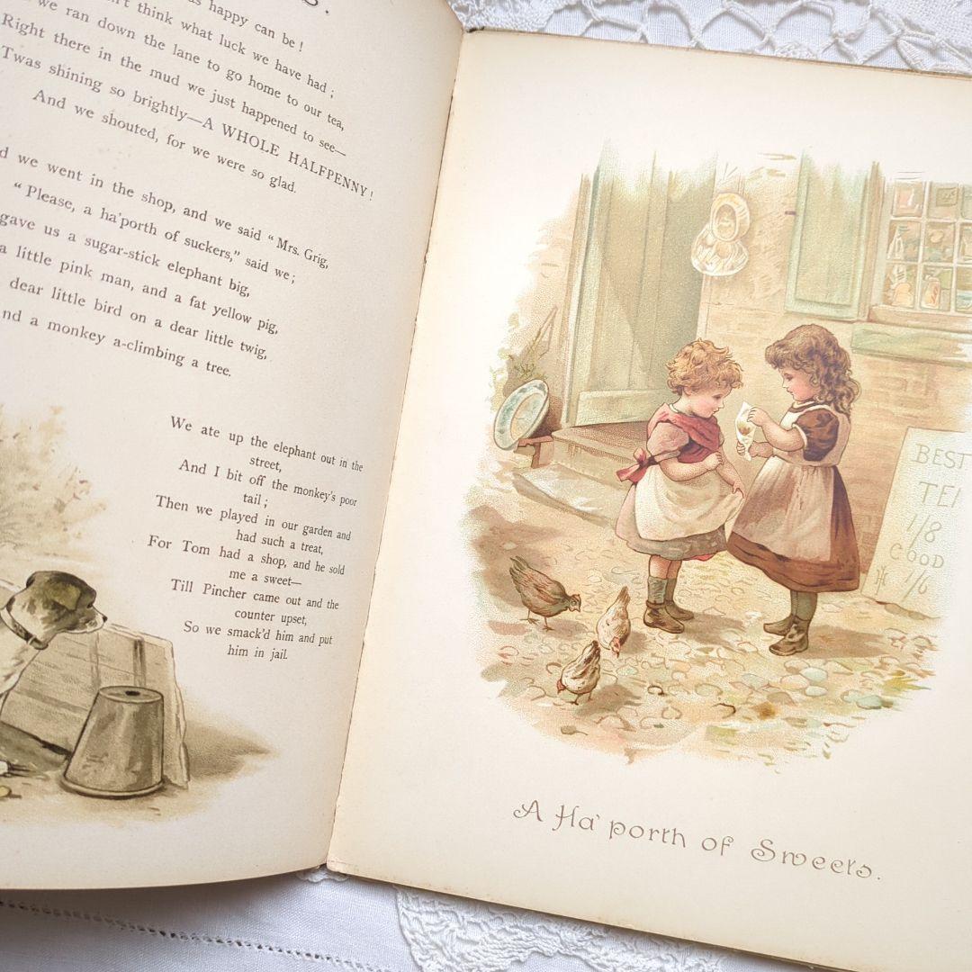 あき 超稀少1890アンティーク絵本 初版本 洋書古書 児童書