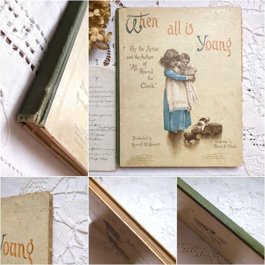 あき 超稀少1890アンティーク絵本 初版本 洋書古書 児童書