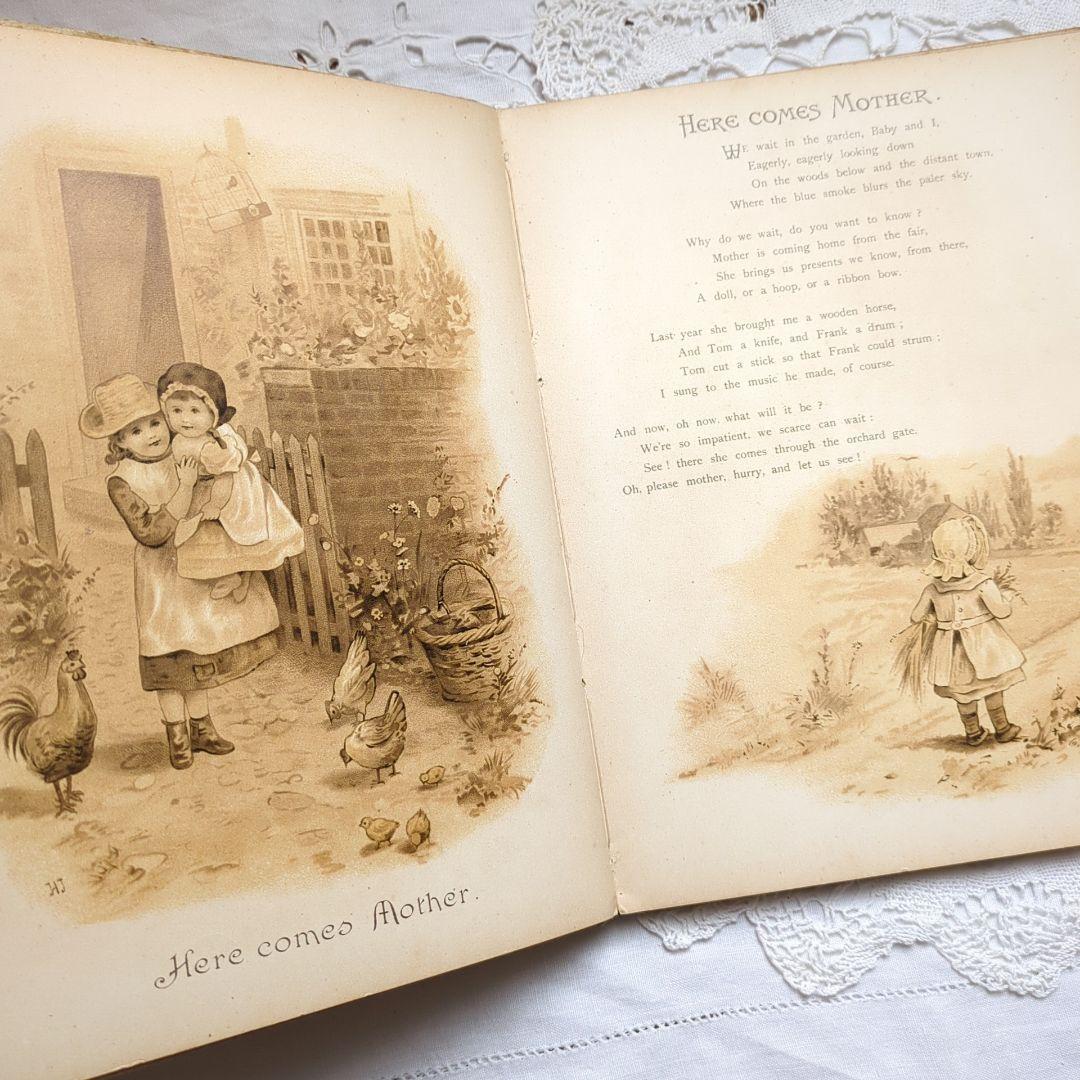 あき 超稀少1890アンティーク絵本 初版本 洋書古書 児童書