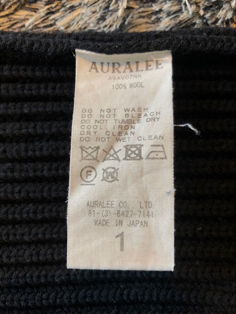 AURALEEオーラリー ベストニット　ジレ　ブラック