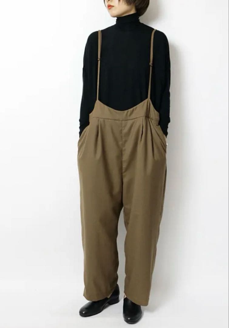 NO CONTROL AIR 梳毛ウール＆ポリエステル 2タックサロペット