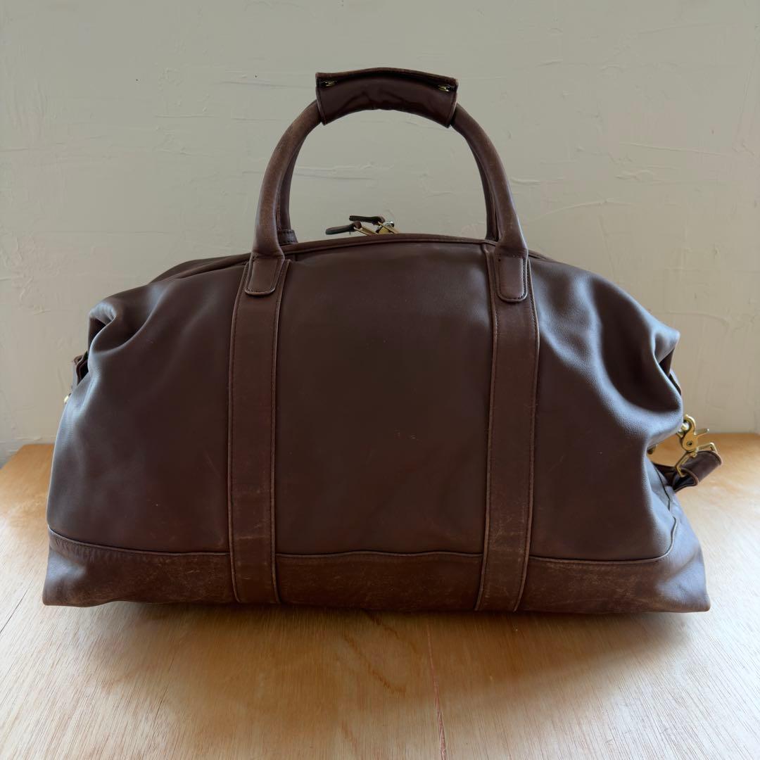 オールドコーチ ボストンバッグ 2way オールレザー ブラウン 大容量