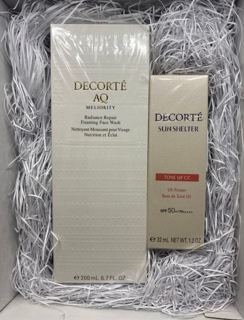 金欠泣 コスメデコルテ トーンアップcc ＆ AQミリオリティウォッシュn 2点