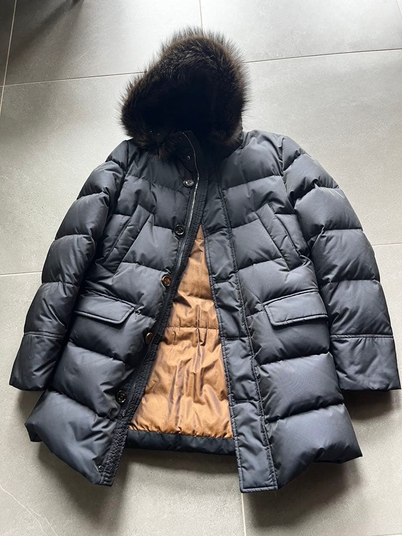 【美品】MooRERダウンコートBARBIERI WK1 シングルブレスト