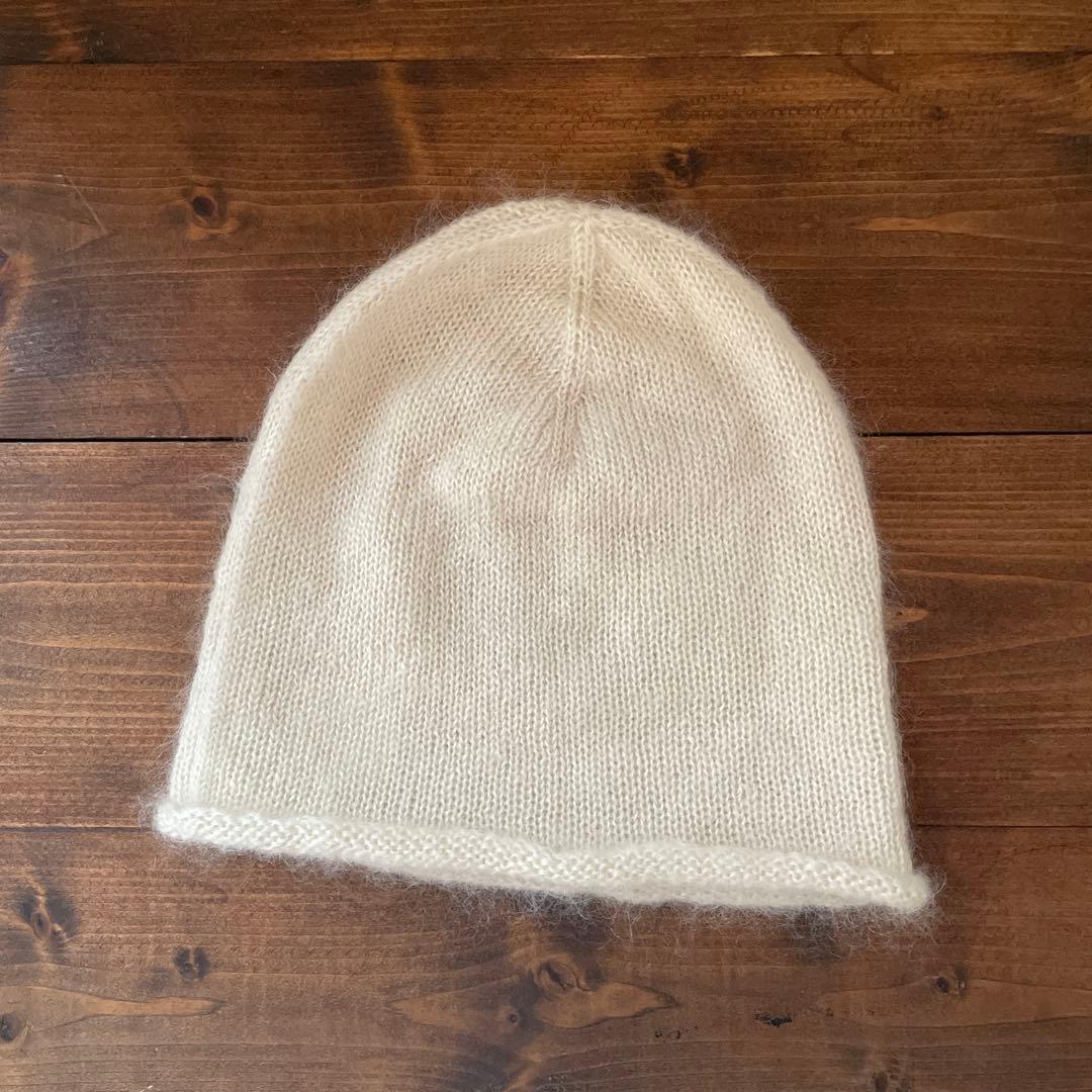 yoli モヘアニットキャップ　ホワイト