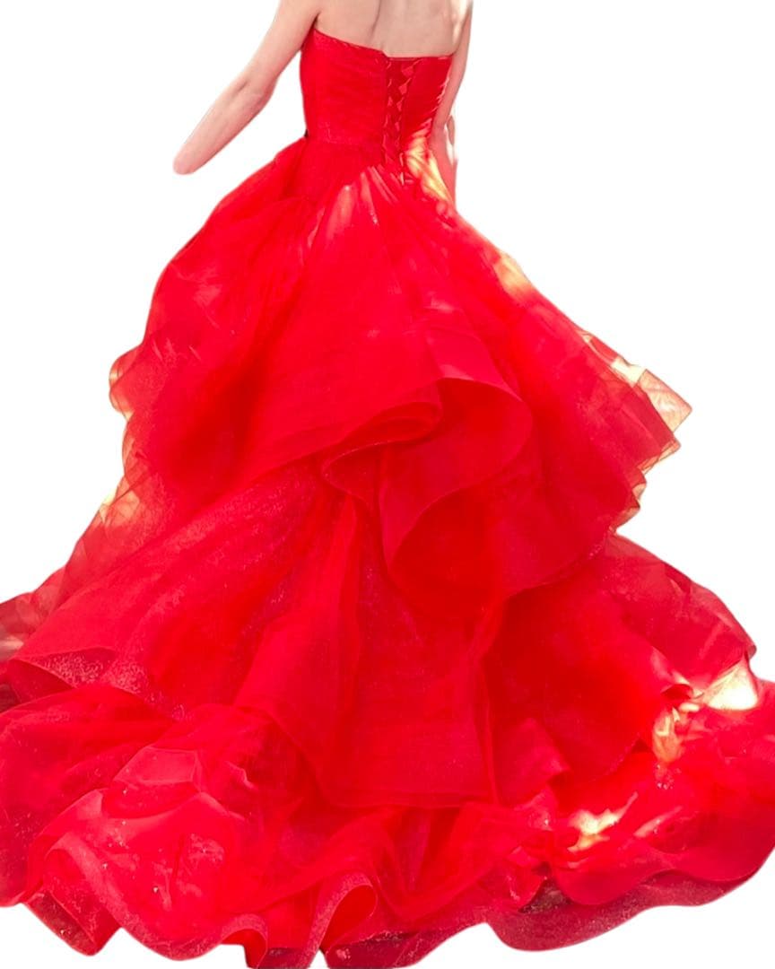 【引っ越しで2月末廃棄予定】verawang キャサリン風ドレス　カラードレス赤