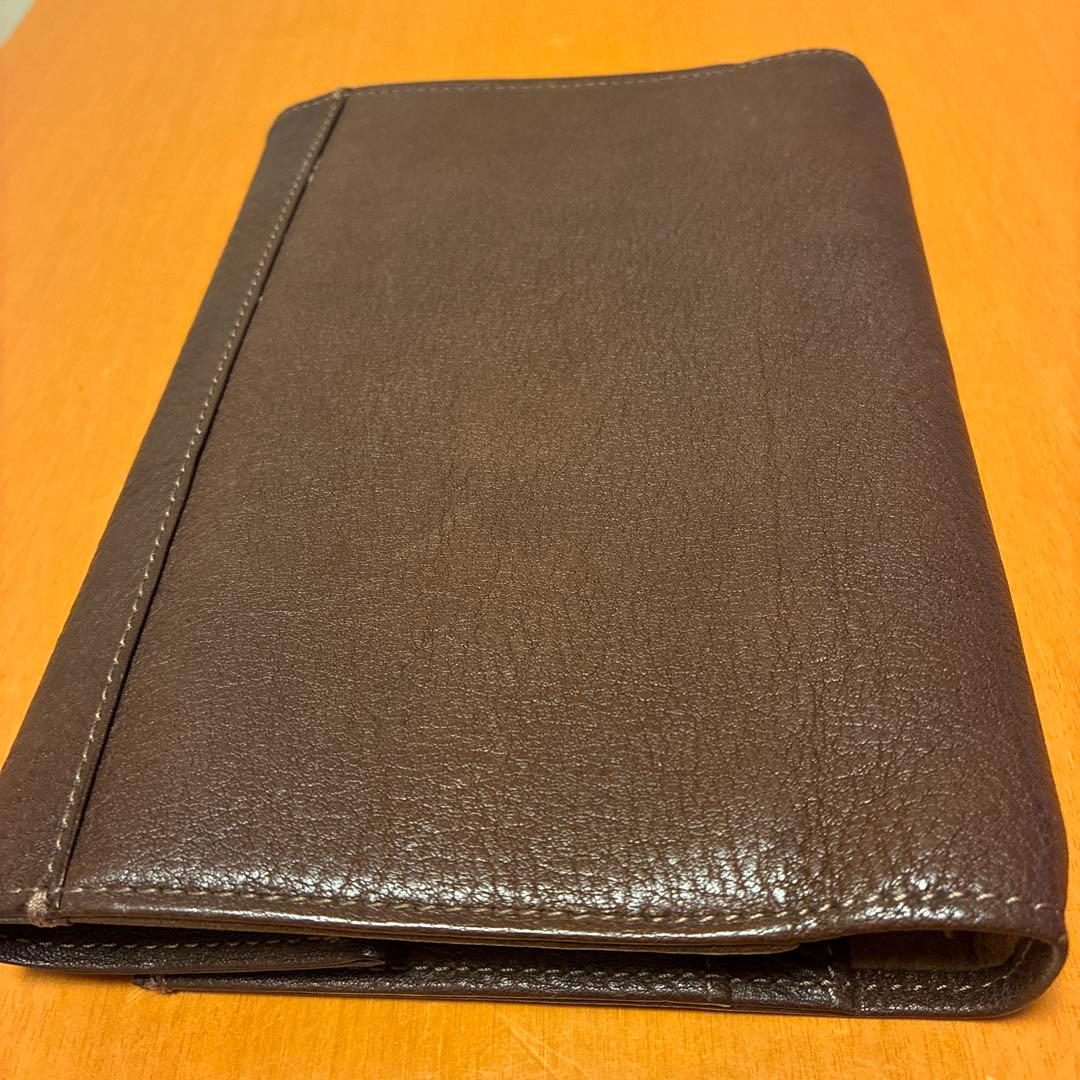 土屋鞄　トーンオイルヌメ マルチポケットバイブル手帳　焦茶