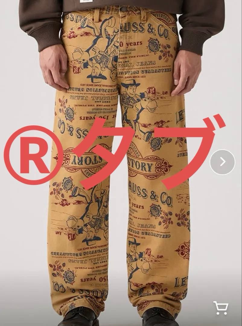 Levi’s x Toy story ペインターパンツ　36x32 inch