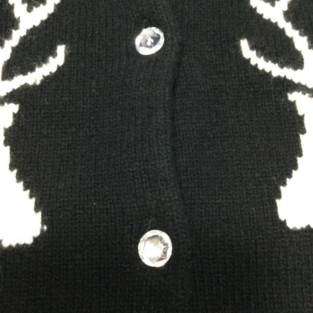 【希少】美品★ピンクハウス ファー襟トナカイ ビジュー ニットカーディガン