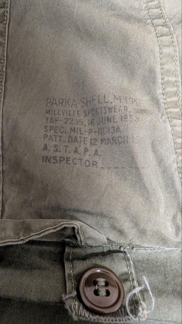 最終値下げ！ US　ARMY　M-51　PARKER　フィッシュテールパーカー