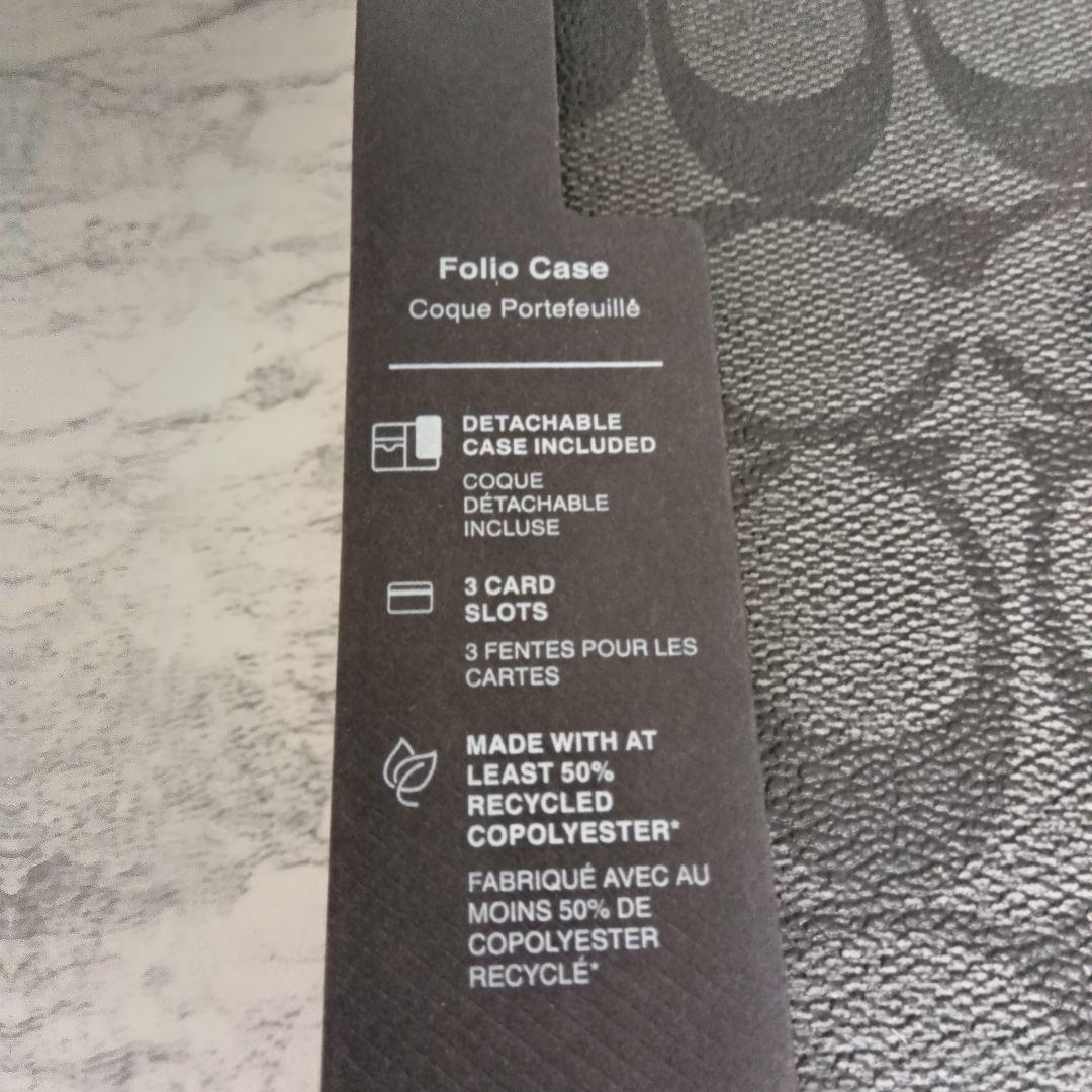 【新品未使用】COACH iPhone 15 手帳型 フィリオケース Filio