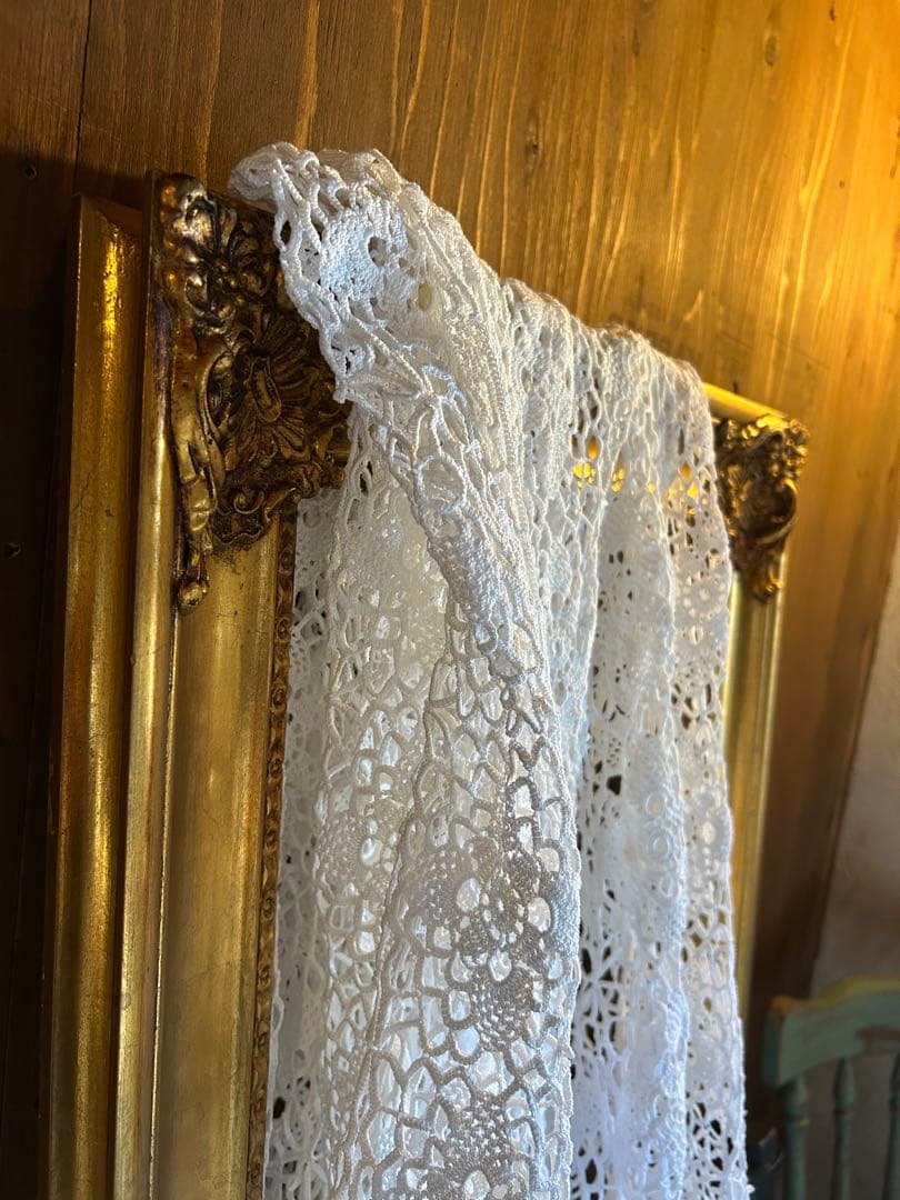 アンティークレース クロッシェ 大判 カーテン