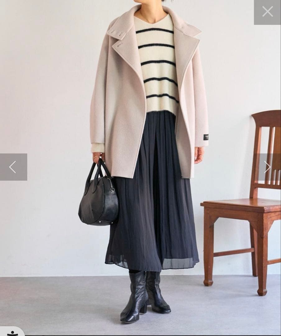 【新品】ビアズリー シワシフォンギャザーパンツ ブラック 黒