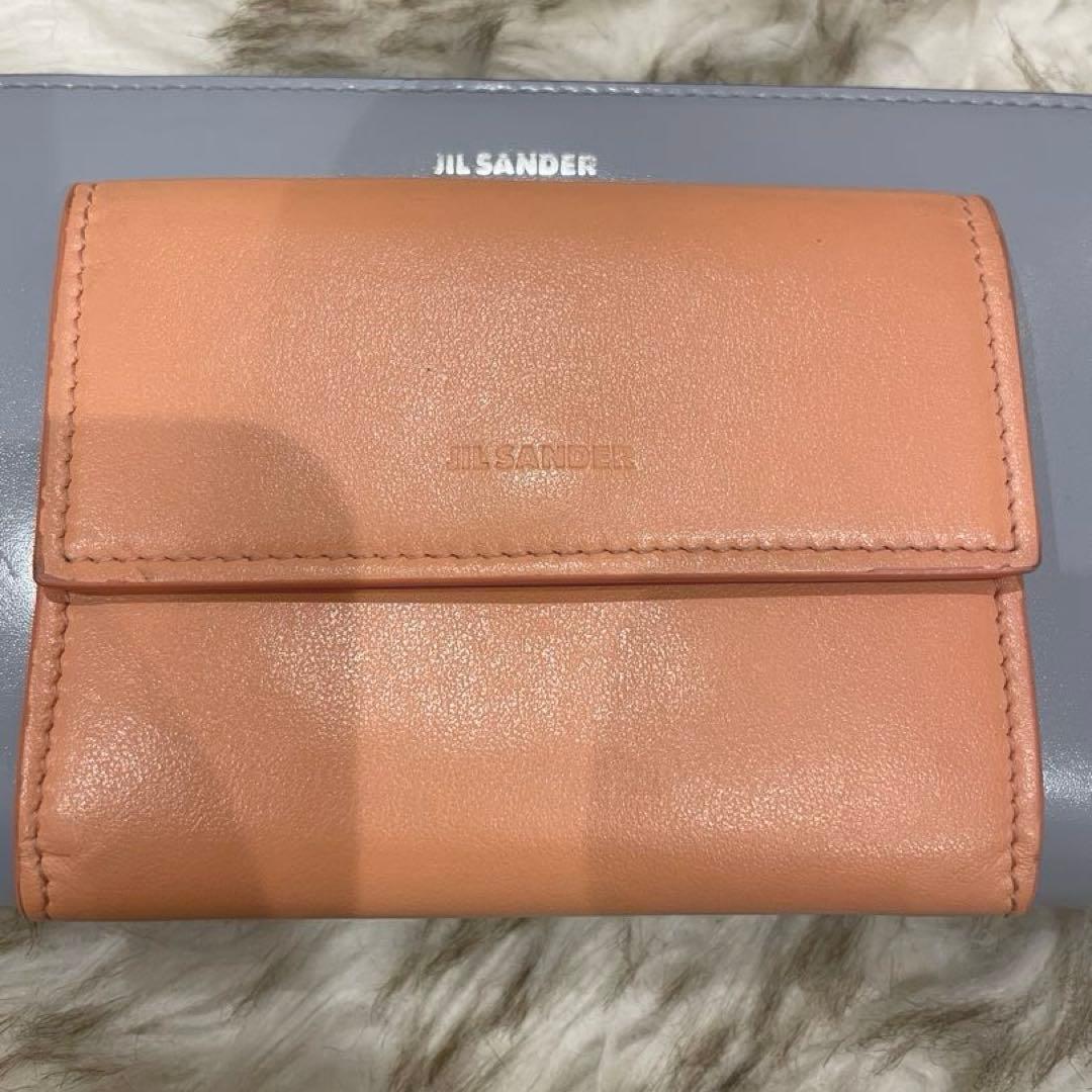 専用！美品‼️‼️JIL SANDER グレー長財布とオレンジケース　セット