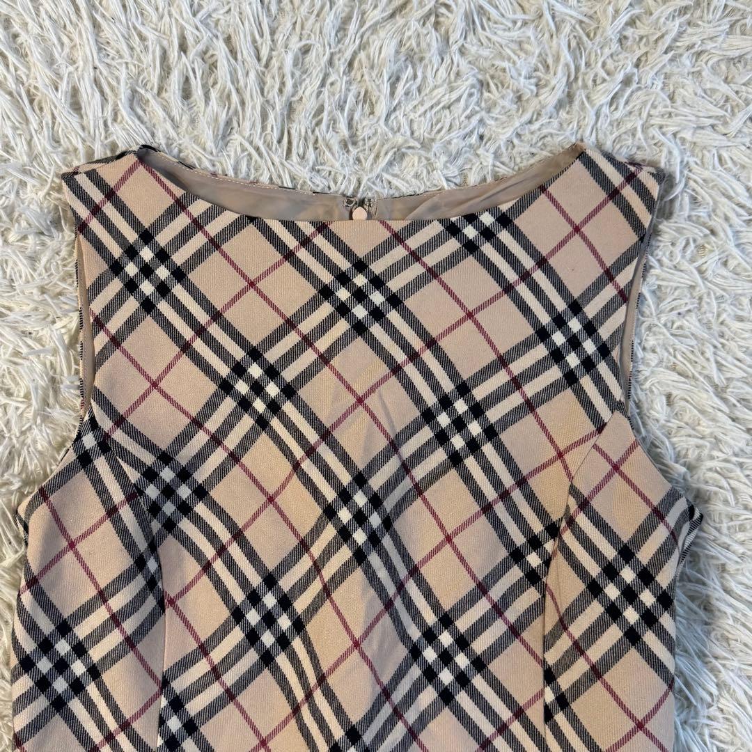 バーバリー　ブルーレーベル　ノバチェック　ノースリーブ　ワンピース　38