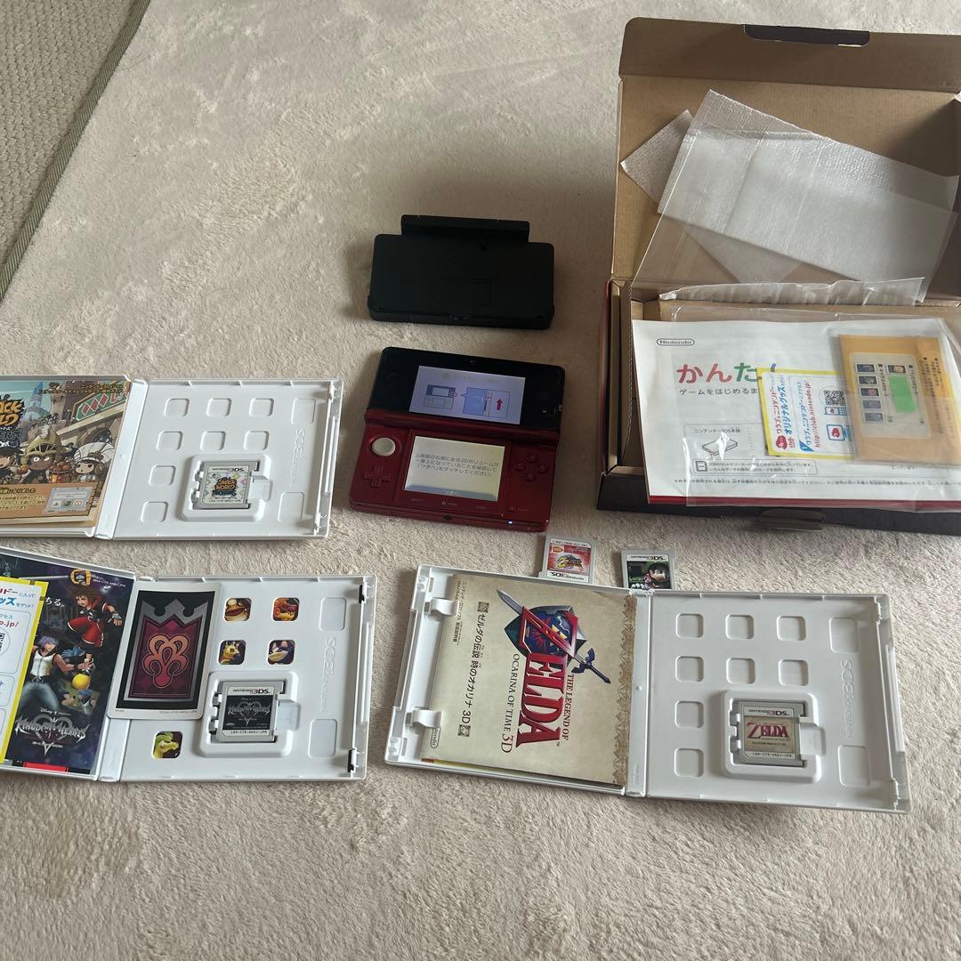 ニンテンドー3DS 赤 ゼルダ・キングダムハーツ・スナックワールドトレジャラーズ
