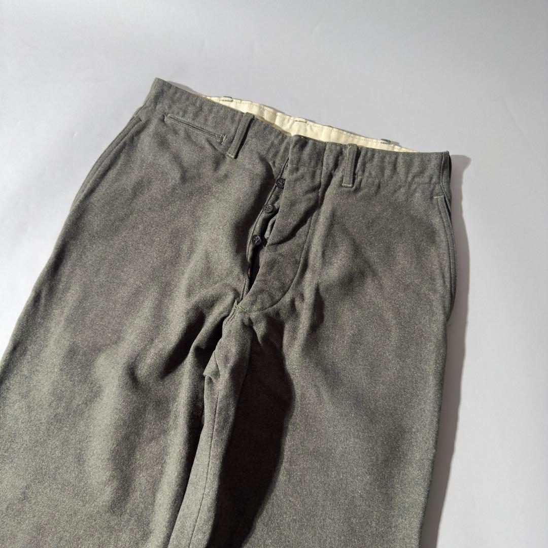 50〜60's Vintage ユーロ ミリタリー Wool Trousers