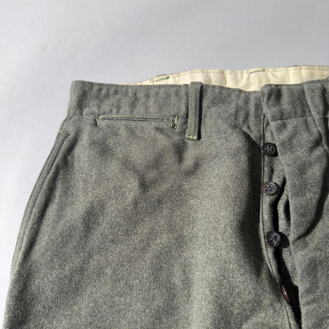 50〜60's Vintage ユーロ ミリタリー Wool Trousers