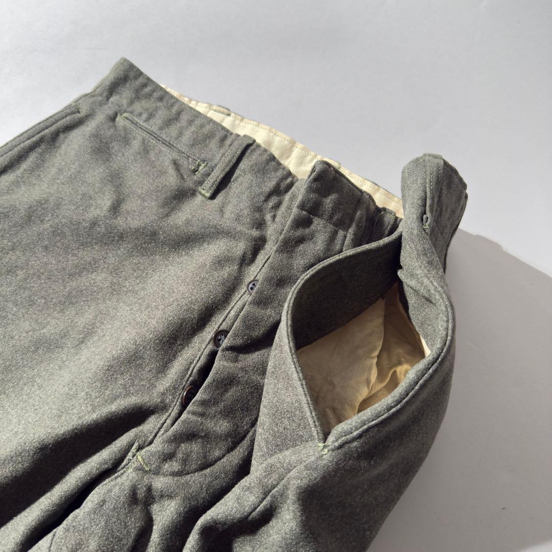 50〜60's Vintage ユーロ ミリタリー Wool Trousers