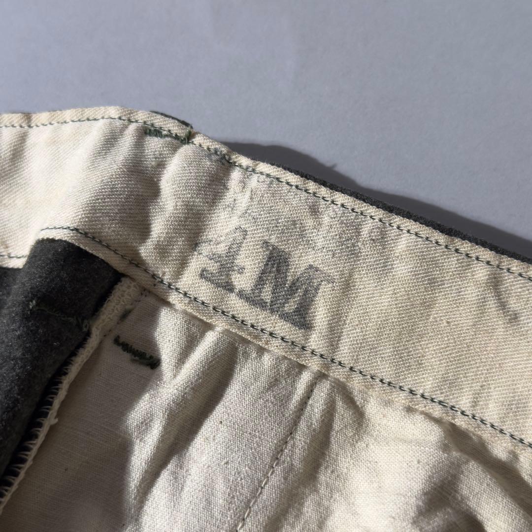 50〜60's Vintage ユーロ ミリタリー Wool Trousers