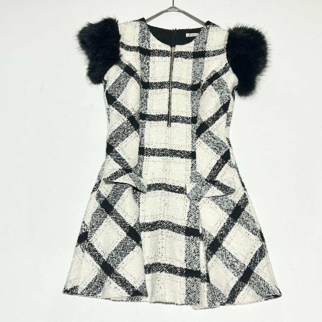 エムミーエメ mmeeme Maison tweed ミニワンピース 白