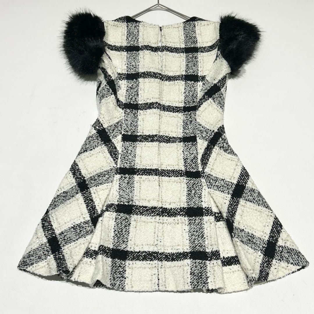 エムミーエメ mmeeme Maison tweed ミニワンピース 白