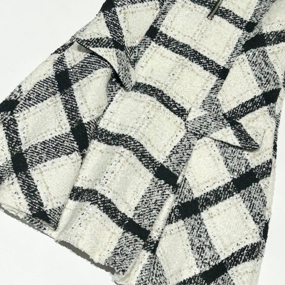 エムミーエメ mmeeme Maison tweed ミニワンピース 白