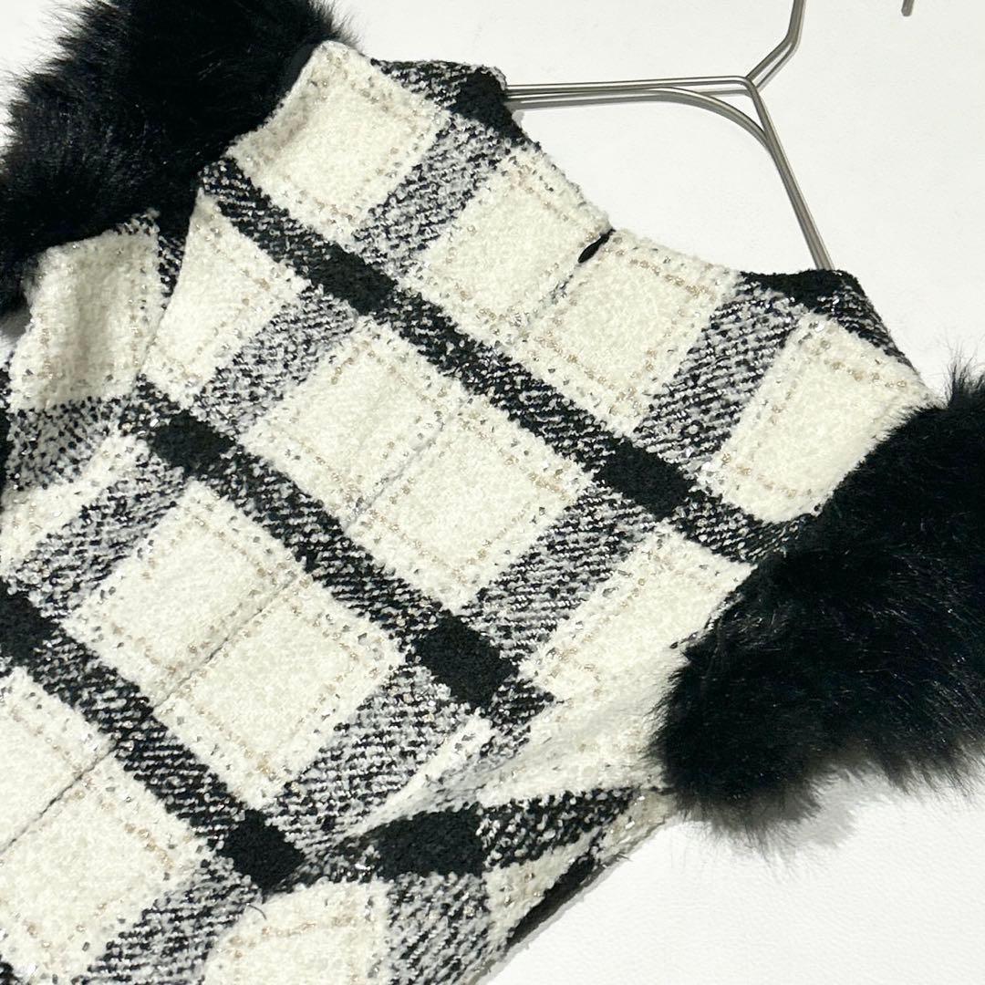 エムミーエメ mmeeme Maison tweed ミニワンピース 白