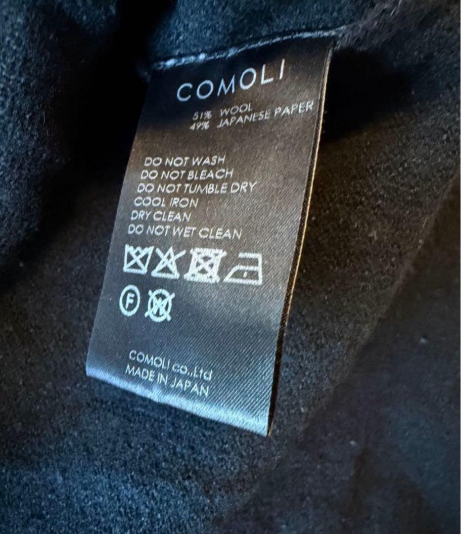 美品 COMOLI 25SS ウール和紙コモリニットsizeフリー