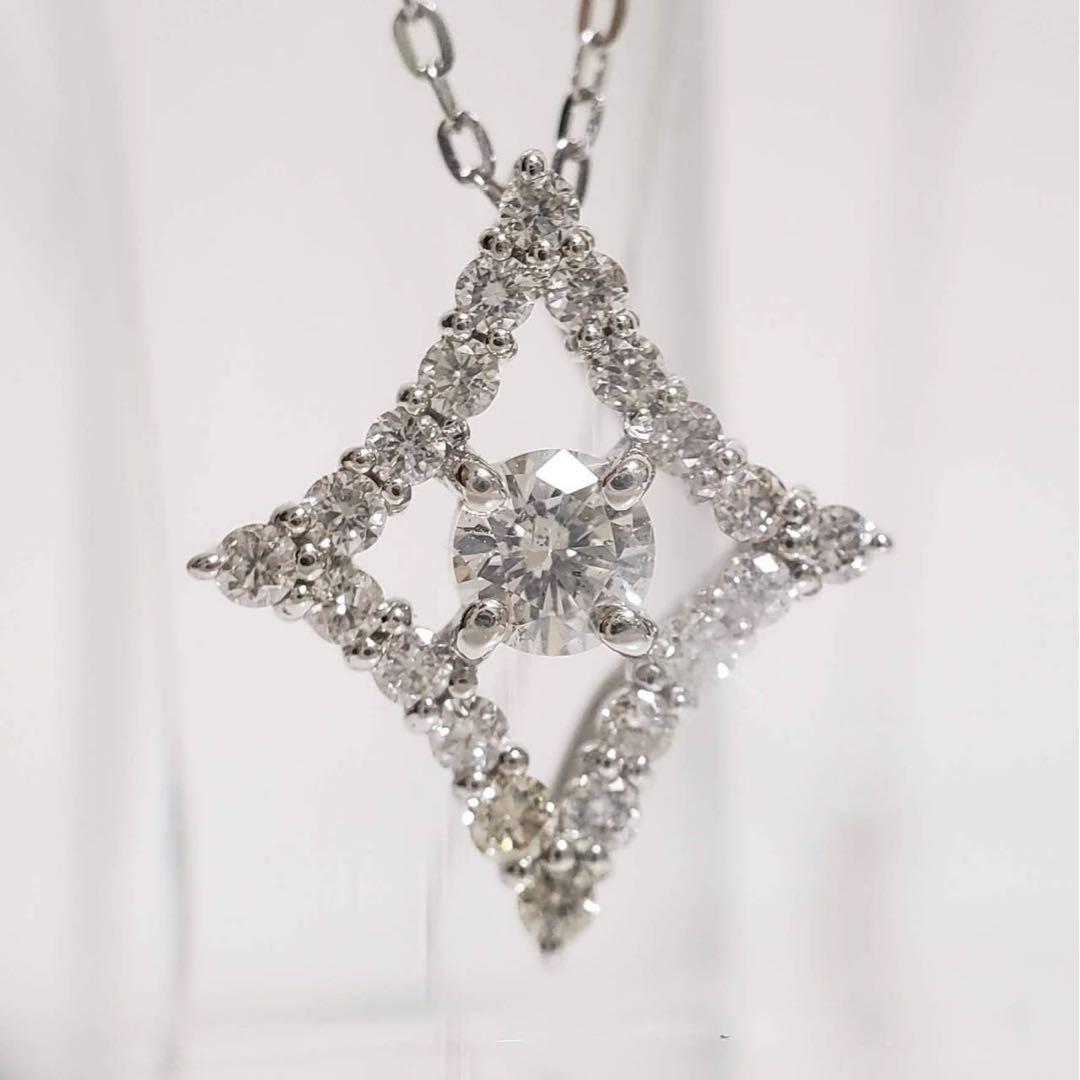 【高級感溢れる新作】新品未使用♡ダイヤプチネックレス（0.21CT)