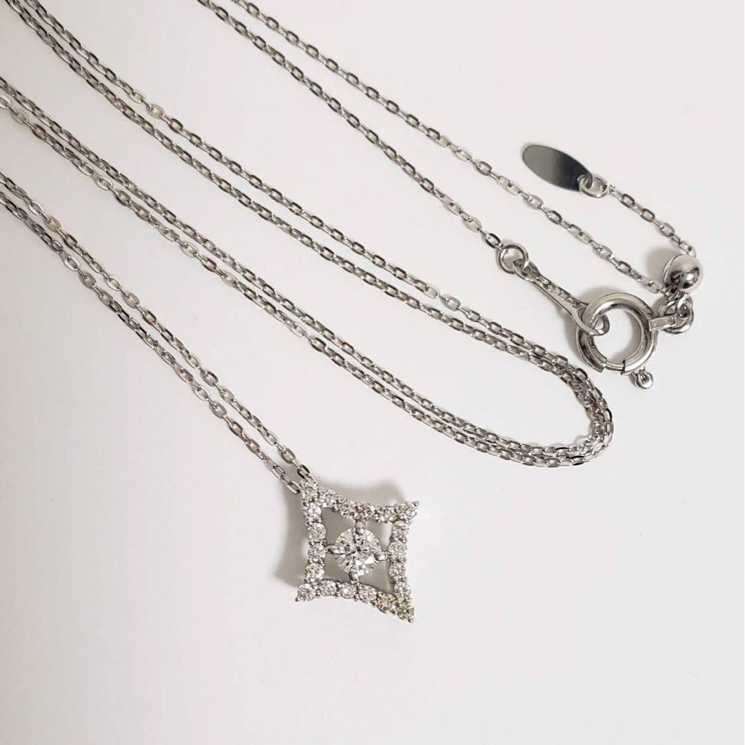 【高級感溢れる新作】新品未使用♡ダイヤプチネックレス（0.21CT)