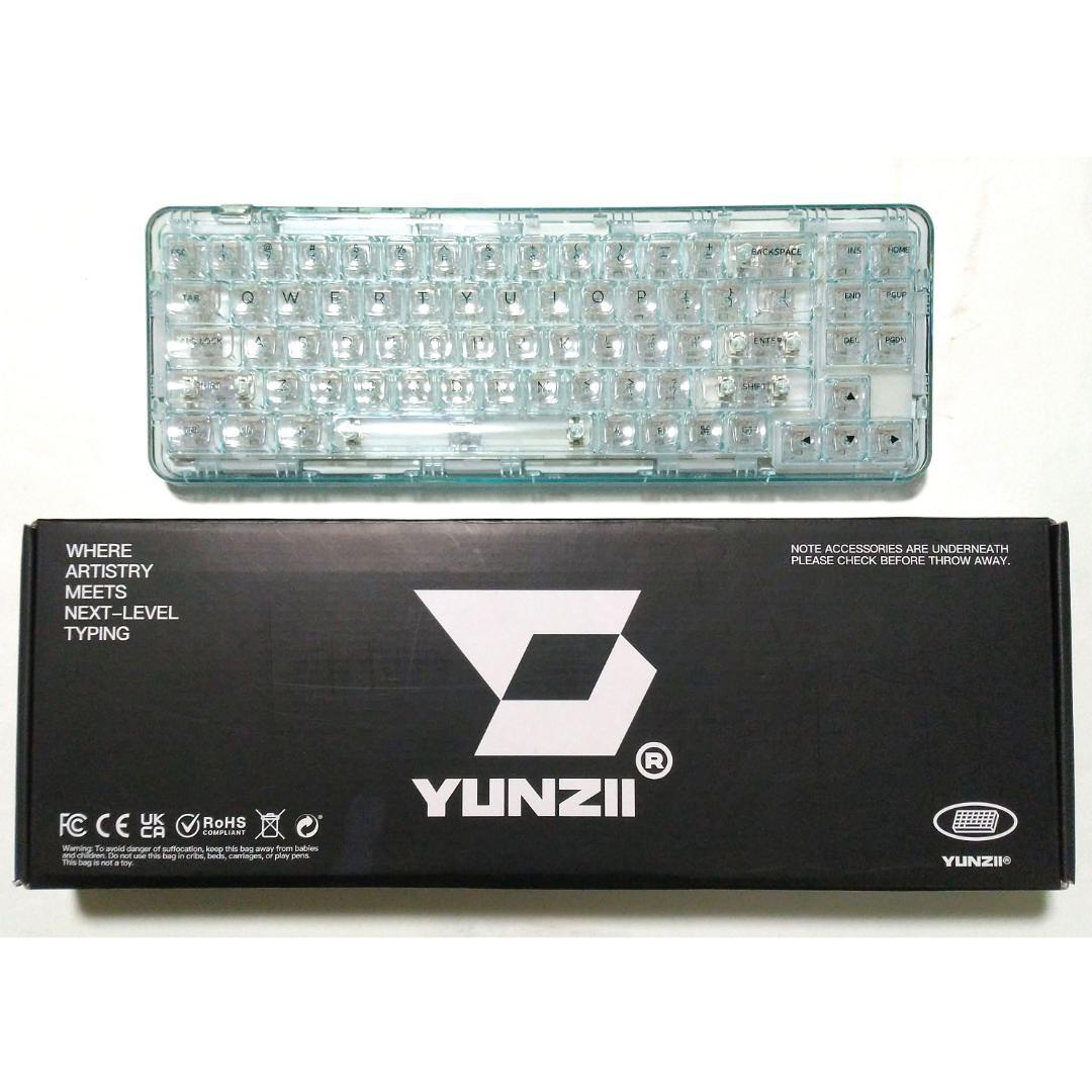 YUNZII X71 キーボード ライトブルー クリスタルアイス軸