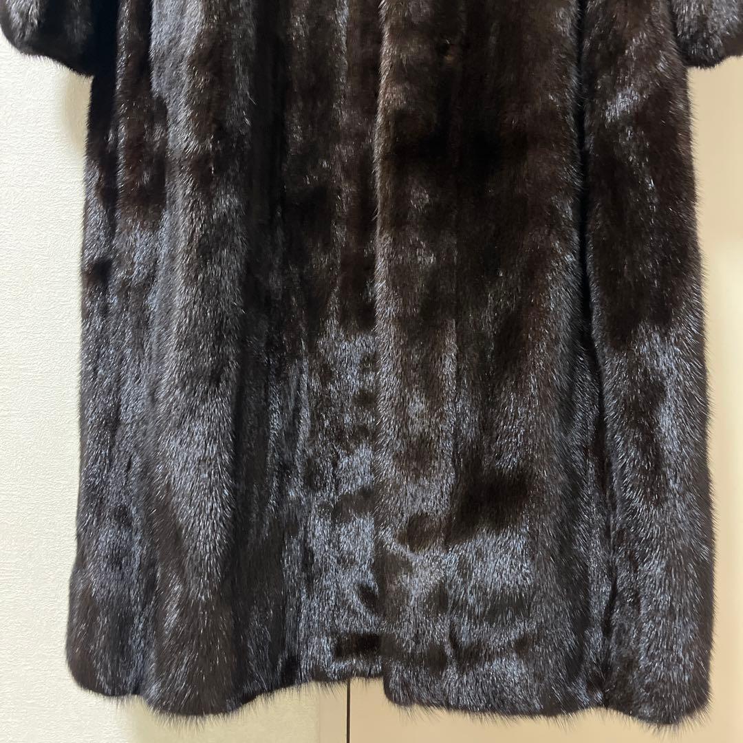 SAGA Superb Quality サガミンク　ロングコート　ダークブラウン