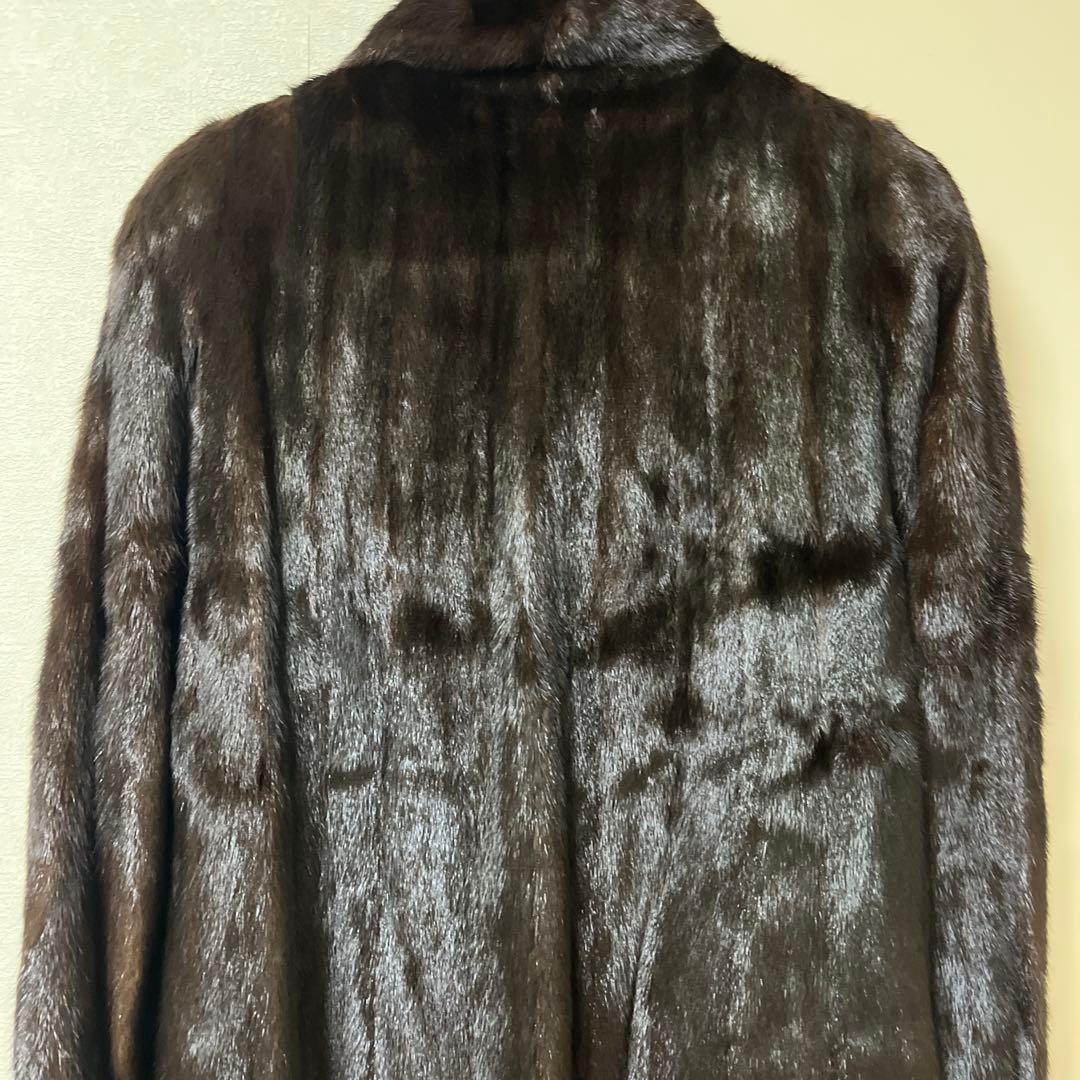 SAGA Superb Quality サガミンク　ロングコート　ダークブラウン