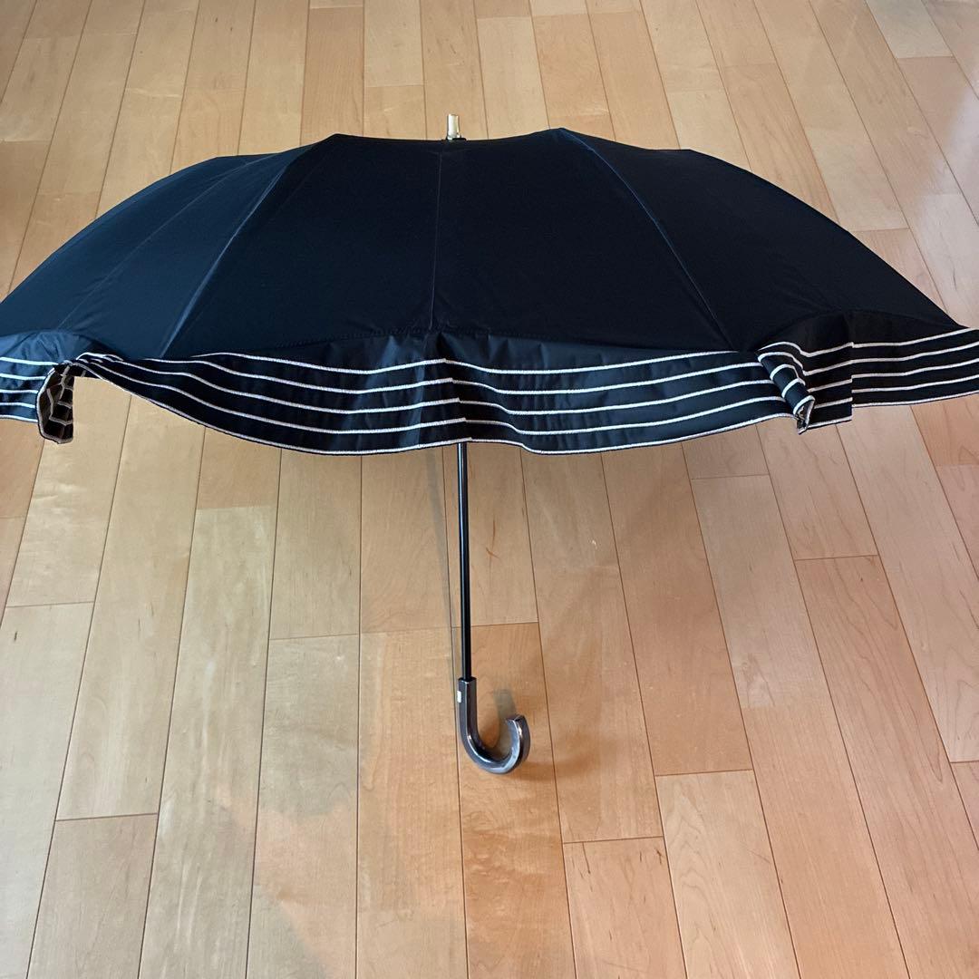 ビューランス持ち手付き晴雨兼用日傘ブラック