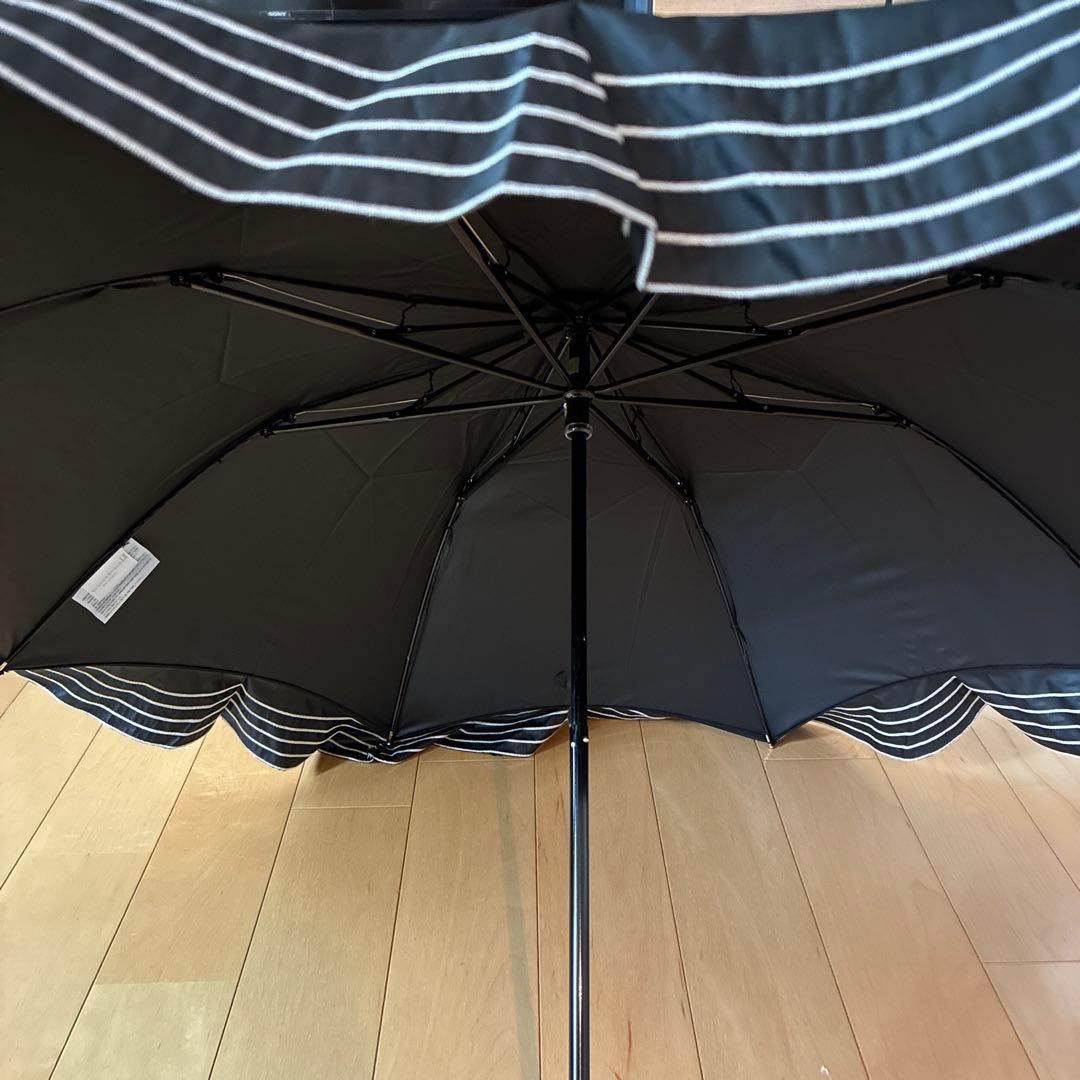 ビューランス持ち手付き晴雨兼用日傘ブラック
