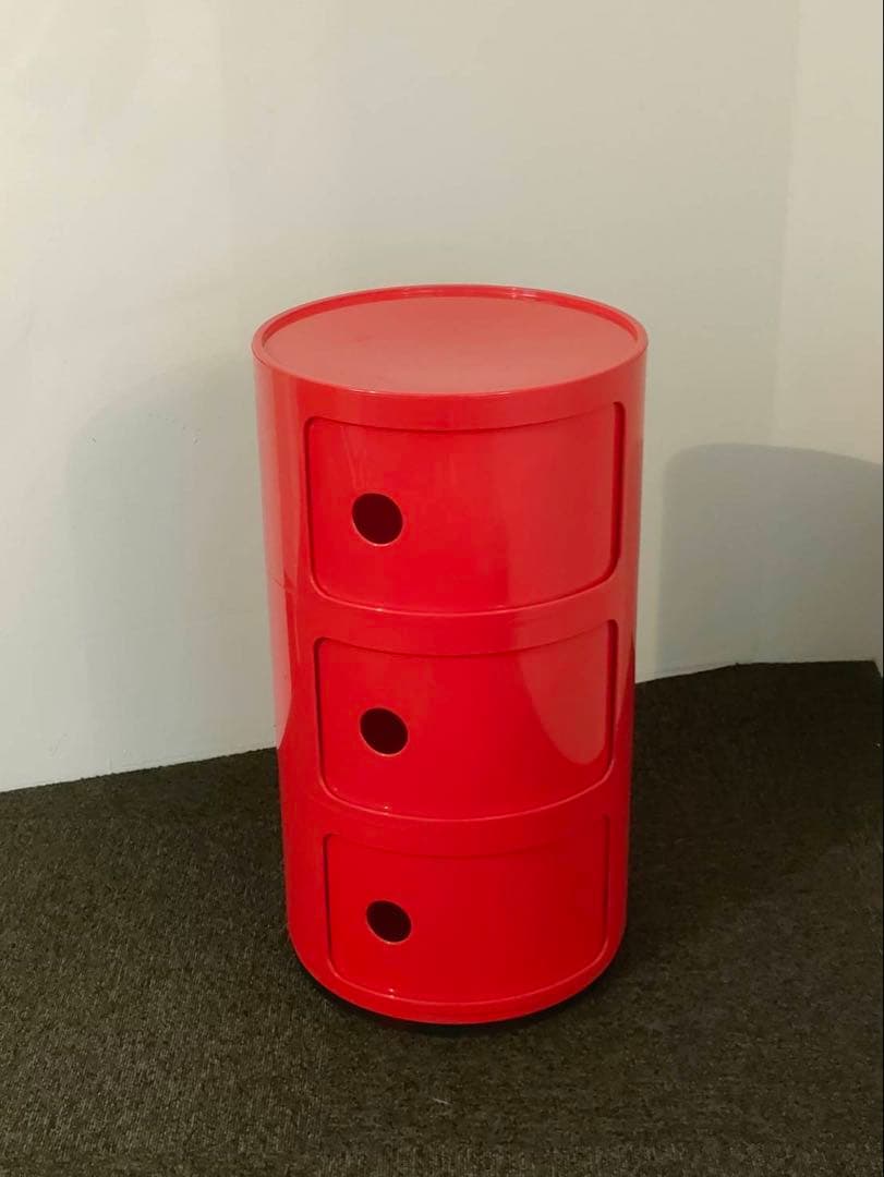 【正規品】Kartell カルテル社　コンポニビリ3段 レッド