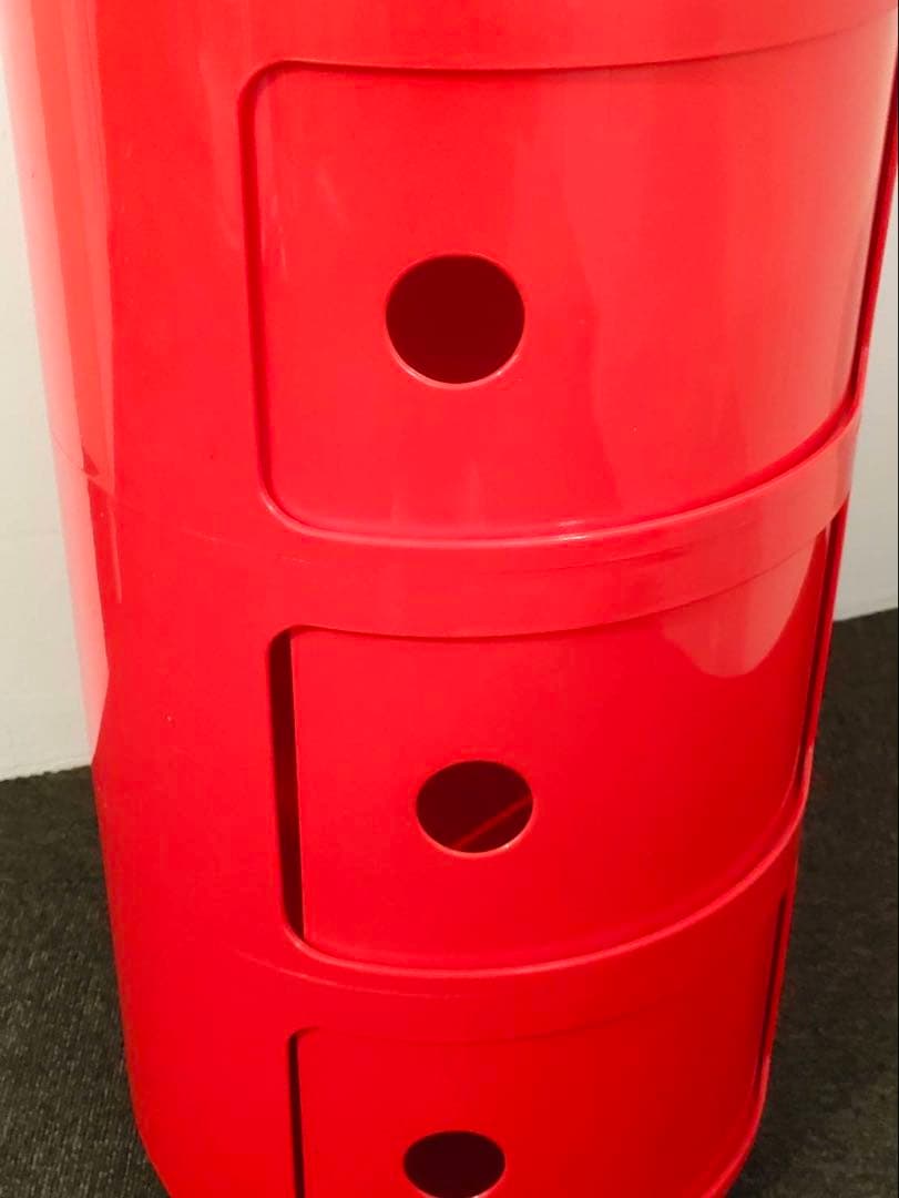 【正規品】Kartell カルテル社　コンポニビリ3段 レッド