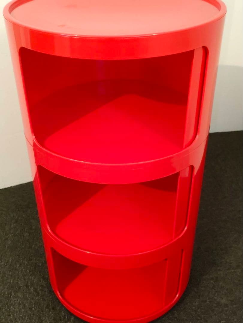 【正規品】Kartell カルテル社　コンポニビリ3段 レッド
