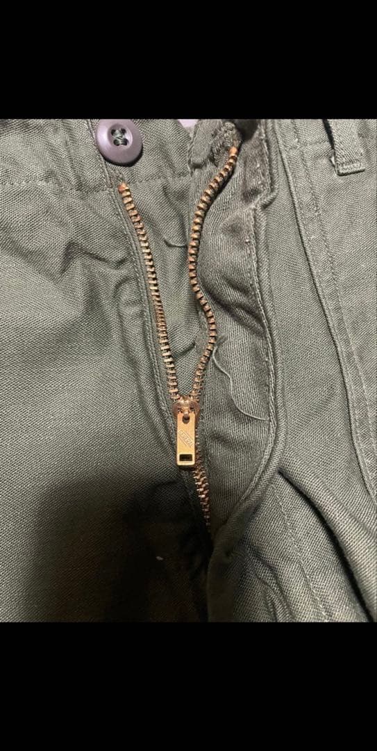 70s og107 w38 ベイカーパンツ オリーブグリーン ワークパンツ