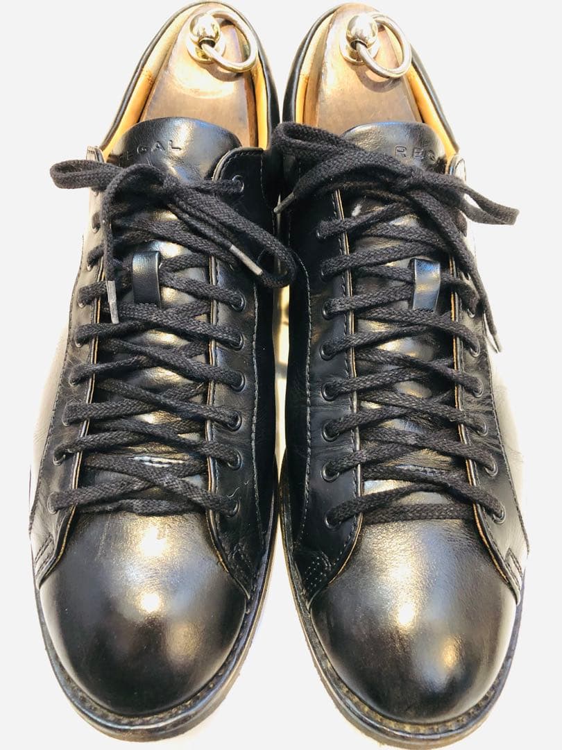 ★超美品★定価24,800円！リーガル レザースニーカー 本革 ブラック27EE