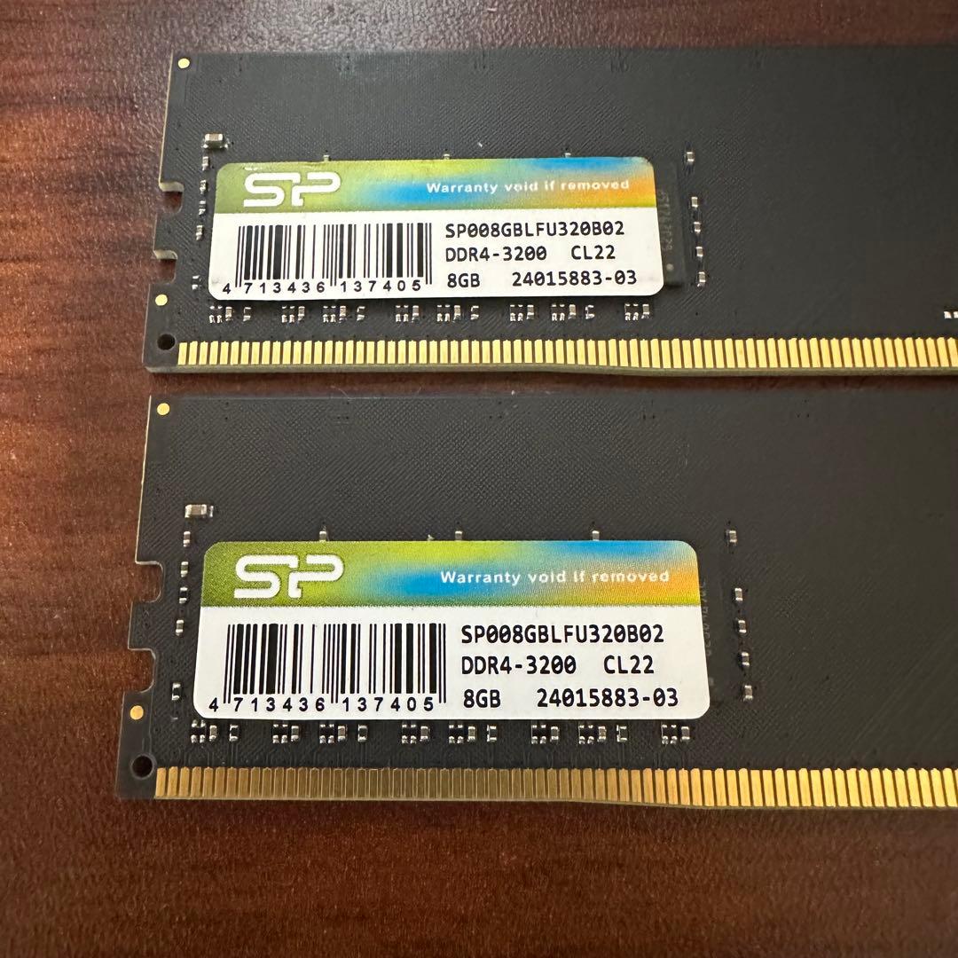 メモリー SiliconPower DDR4-3200 CL22 8GB x2 16GB