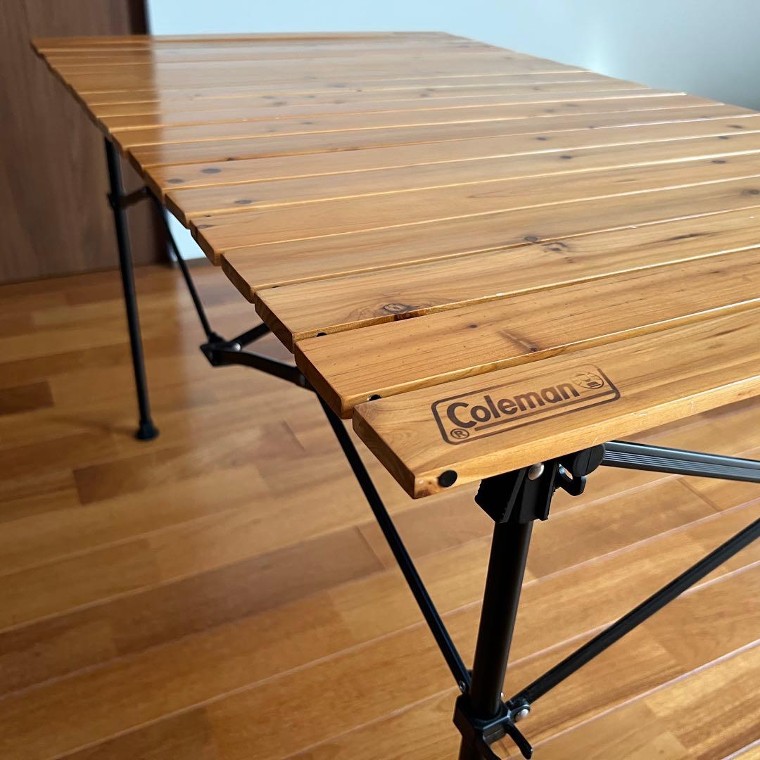 【ブラック限定品】 Coleman ウッドロールテーブル110
